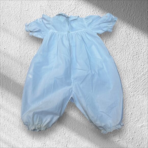 Vintage Rosey Kids Romper White with Floral Embroidery Fairycore 6/9 Months - Picture 14 of 14